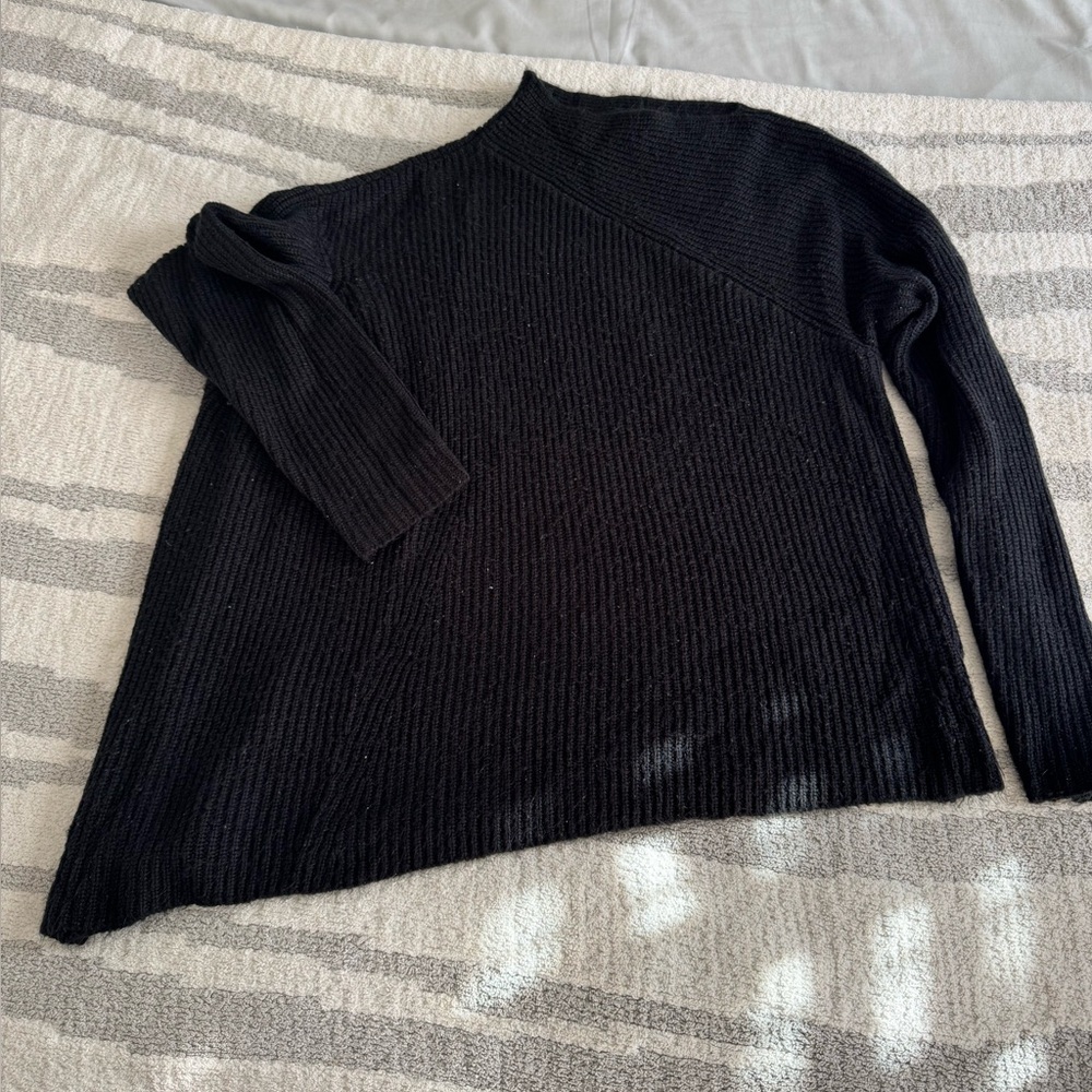 Eloquii black asymmetrical Textured Knit